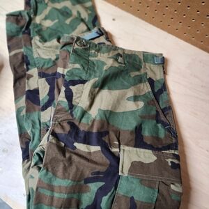 Vintage Military BDU Camouflage Cargo Pants